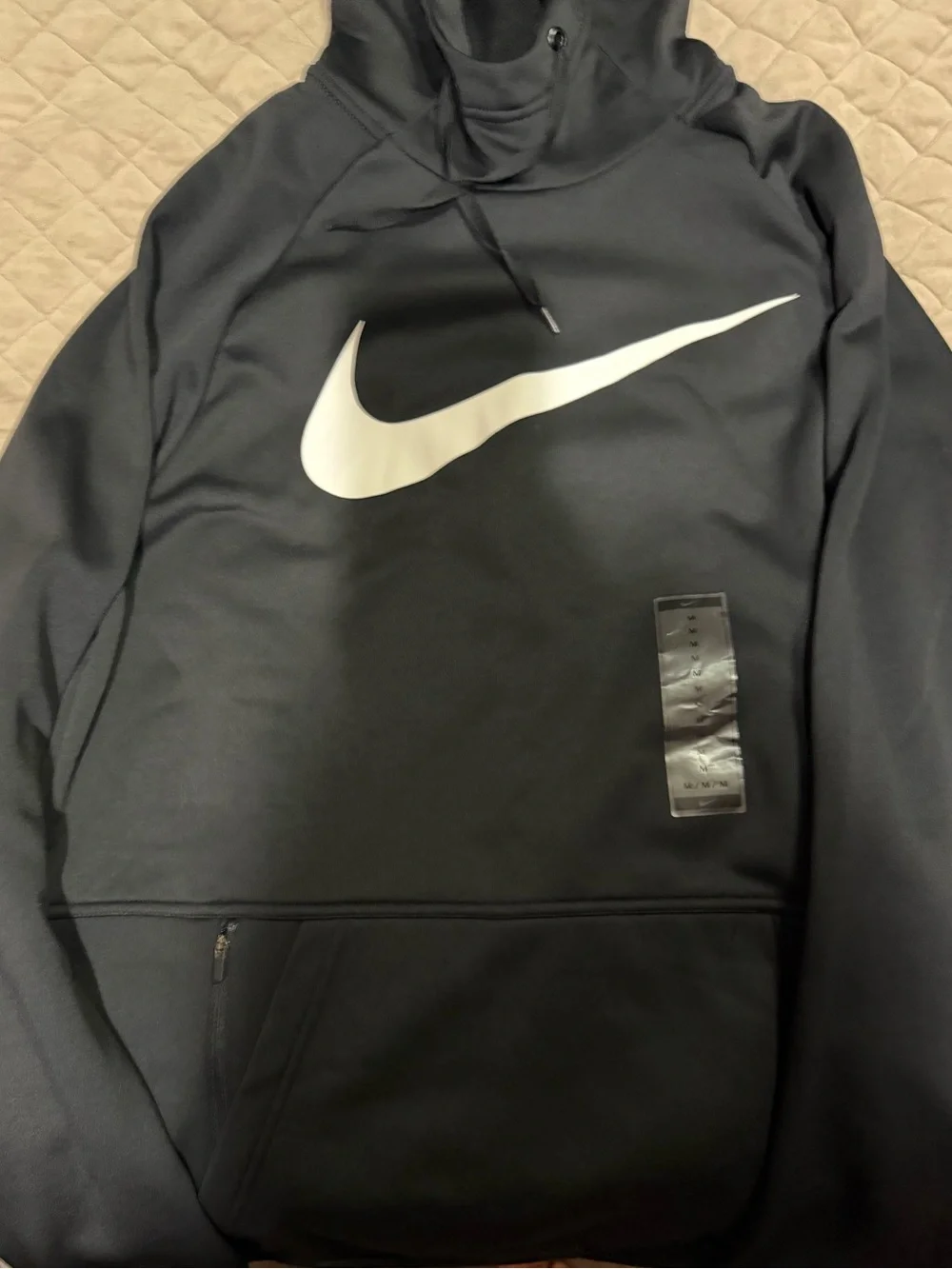 Nike Black Performance Pullover Jacket with White Swoosh
